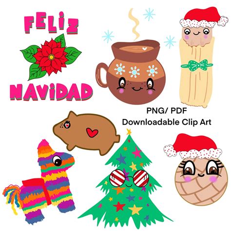 Mexican Christmas Clip Art, Pngs, Clipart, Feliz Navidad, Marranitos ...