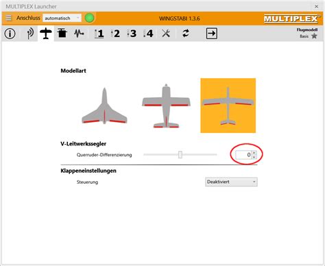 Wingstabi V Tail and Aileron Differential - MPX Wunschzettel - MULTIPLEX TECHNIK-FORUM