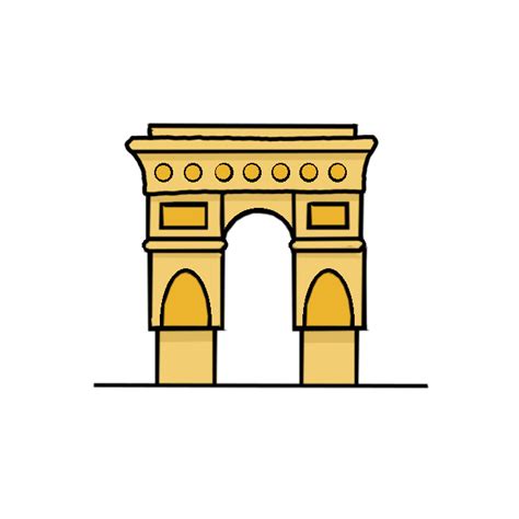 How to Draw Triumphal Arch Easy - Step by Step Easy Drawing Guides ...