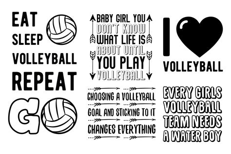 30 SVG Volleyball Quotes and Sayings. Volleyball Mom, Squad and Player ...