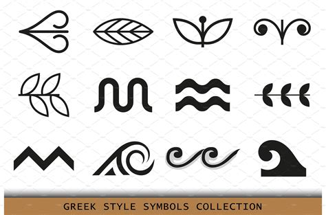 Typical greek motives vector symbols | Graphic Objects ~ Creative Market