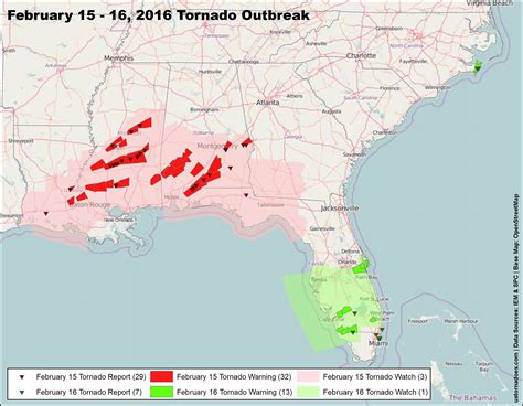 The largest tornado outbreaks of 2016 – U.S. Tornadoes