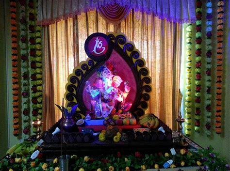 25 Ganpati Decoration Ideas At Home - 15th is Beautiful - Live Enhanced