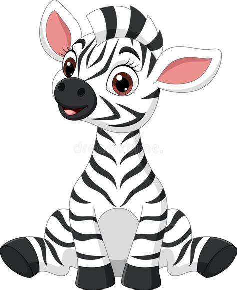 Baby zebra cartoon stock illustration. Illustration of african - 36187810