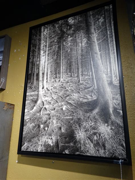 Trees Forest Black and White Wall Art - Rare Finds Warehouse