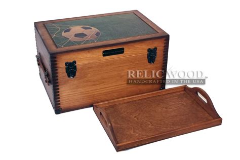 Custom Soccer Keepsake Box Gift - Relic Wood