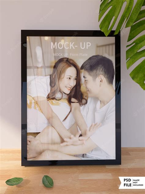 Premium PSD | Modern photo frame concept mockup