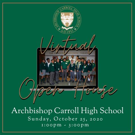 ADMISSIONS OPEN HOUSE REGISTRATION! | Archbishop Carroll High School