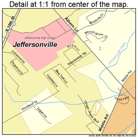 Jeffersonville Indiana Street Map 1838358