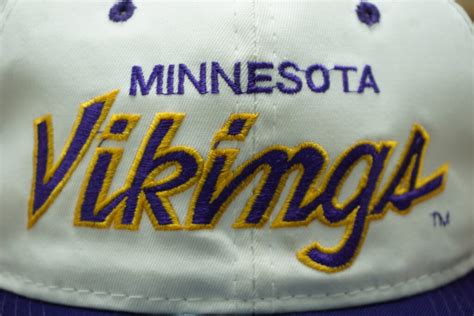 NFL Minnesota Vikings Sports Specialties Script Hat - Vintage Snapback Warehouse