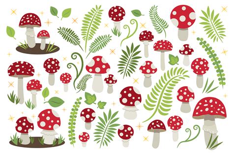 Toadstool Clip Art Set ~ Illustrations ~ Creative Market