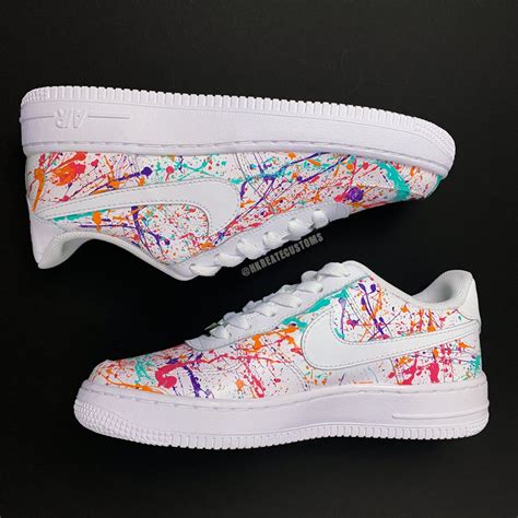 Customised Paint Splatter Air Force 1: Multicolour Paint - Etsy