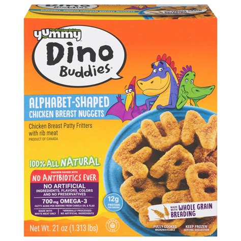 Save on Yummy Dino Buddies Breaded Chicken Breast Nuggets Alphabet Shapes Order Online Delivery ...