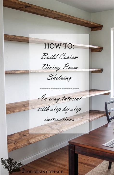 DIY Dining Room Open Shelving - The Wood Grain Cottage