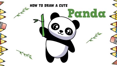 How To Draw A Cute Panda with Bamboo [Easy and Step by Step] - YouTube