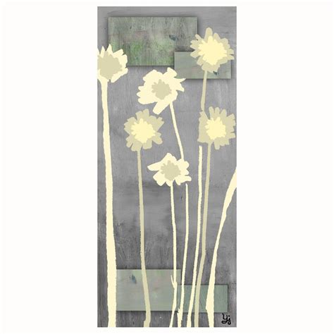 Shop Cascadia 20-in W x 40-in H Frameless Canvas Contemporary Flowers 1 ...