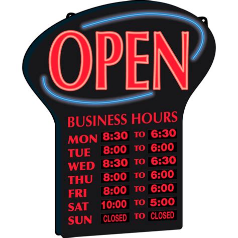 LED Open Sign with Hours – Centurion Store Supplies