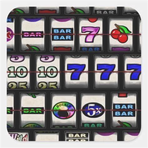 Slot Machine Reels Square Sticker | Zazzle.com