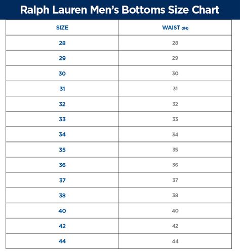 Ralph Lauren Polo Size Chart - Greenbushfarm.com