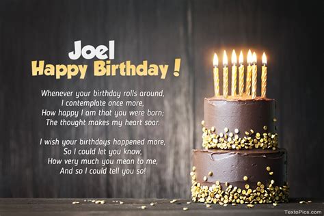 Happy Birthday images for Joel.