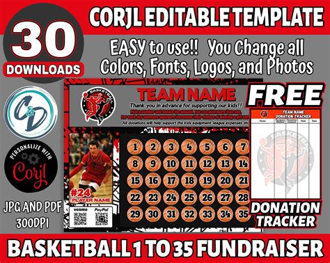 Free Calendar Fundraiser Template Basketball - Printable Word Searches