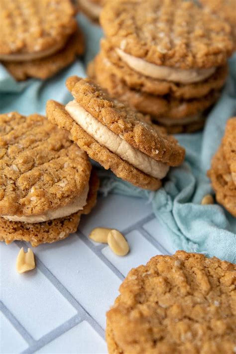 Peanut Butter Cookie Sandwiches - Soft Cookie Sandwiches & Easy Filling