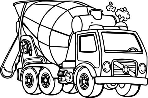 Cement Truck Drawing at GetDrawings | Free download