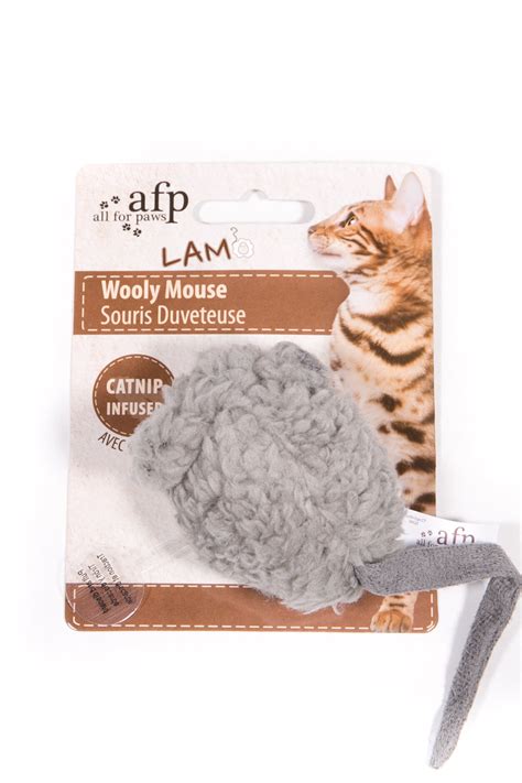 All For Paws- Woolly Mouse with Sound Chip - Cat-Toys-Catnip : Pet Shop ...