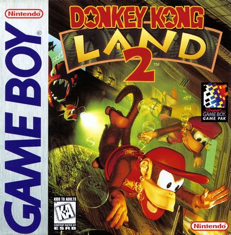 Donkey Kong Land 2 (1996) Game Boy box cover art - MobyGames