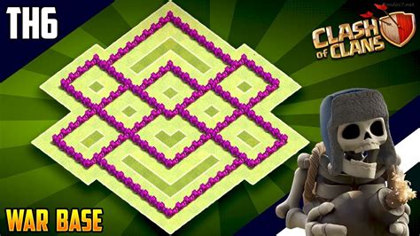 New EPIC TH6 WAR/TROPHY[defense] Base 2018!! COC Town Hall 6 War Base Design - Clash of Clans ...