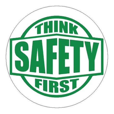 Think Safety First Hard Hat Sticker - 2 inch Circle – Construction Sticker