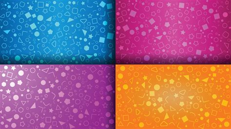 Random Geometric Pattern Gradient Background Set 10067573 Vector Art at ...