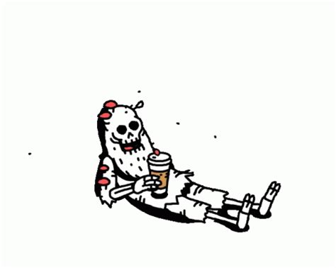 Black Coffee Dead Sticker - Black Coffee Dead Skeleton - Discover & Share GIFs