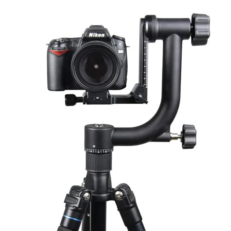 2016 Professional Aluminum Gimbal Tripod Head For Heavy Telephoto Lens DSLR Camera 360 Panoramic ...