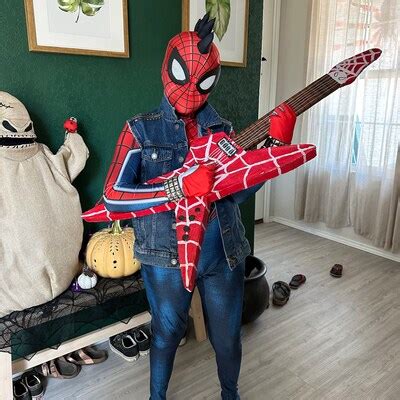 Spider Punk Spider Suit Costume Cosplay Spider-punk no Jacket Across the Spider-verse Adult ...