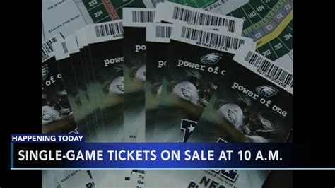 Philadelphia Eagles single-game tickets on sale Thursday - 6abc ...