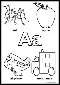 Alphabet Colouring Pages - Aussie Childcare Network