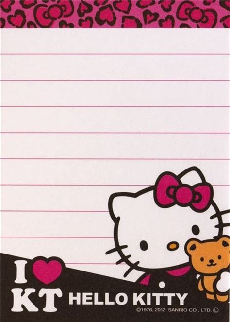 Writing Papers Pink Hello Kitty, Hello Kitty Items, Sanrio Hello Kitty, Memo Paper, Note Paper ...