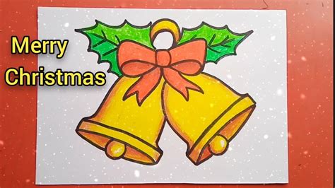 Easy Christmas Bell drawing - YouTube