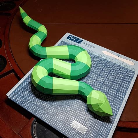 Snake Papercraft Sculpture Printable 3D Puzzle Papercraft | Etsy ...