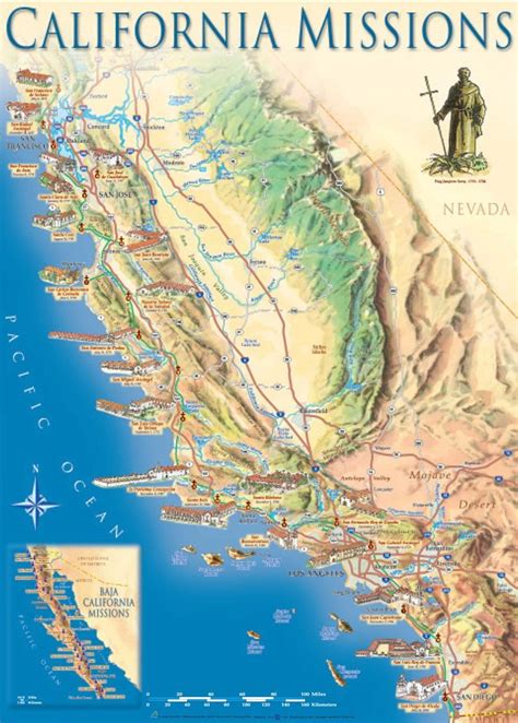 California Missions Map by East View Press | Maps.com.com