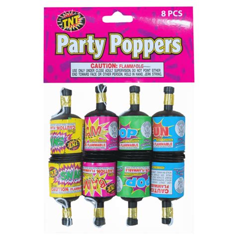 Fireworks | TNT Fireworks | PARTY POPPERS 8 PK