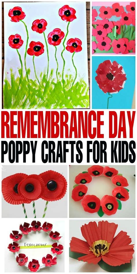 Remembrance Day Poppy Crafts for Kids - Frugal Mom Eh! | Poppy craft for kids, Remembrance day ...