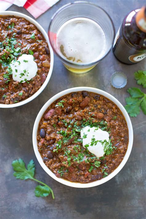 Quick and Easy Beer Chili - Simply Whisked