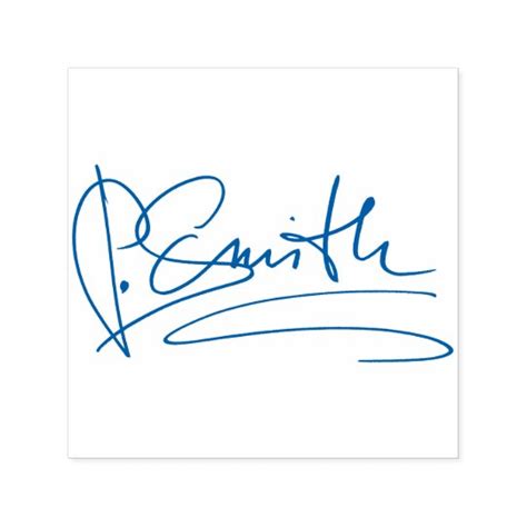 Custom Signature Blue Self-inking Stamp | Zazzle.com