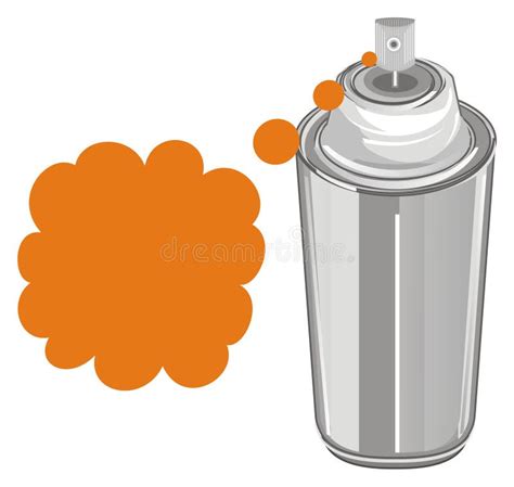 Spray Paint and Orange Color Stock Illustration - Illustration of iron, hobby: 115635533