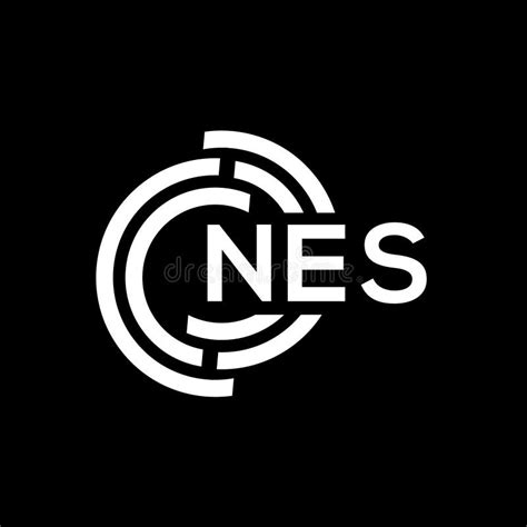 NES Letter Logo Design on Black Background.NES Creative Initials Letter ...