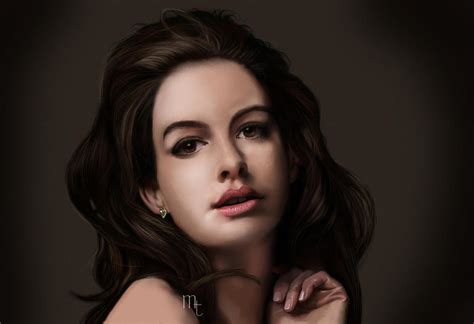 Anne Hathaway Digital Portrait by turkill on DeviantArt