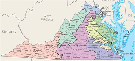 Virginia 10Th District Map | Tourist Map Of English