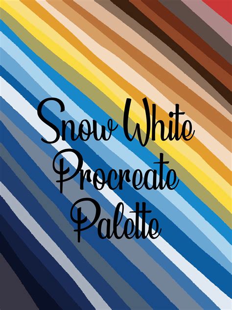 Snow White Color Palette Disney Inspired Procreate Color - Etsy